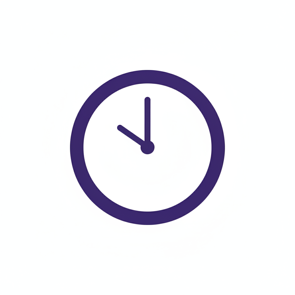 Purple Clock Icon